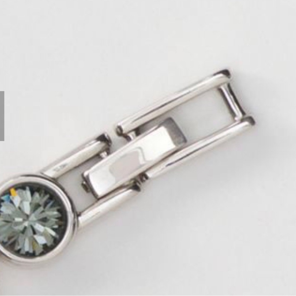 Touchstone Crystal ice bracelet extender rhodium plated silver new in bag